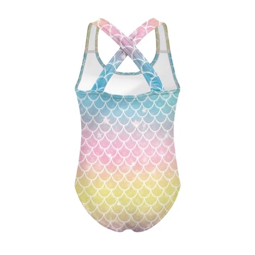Image of Girls Swimsuit Criss Cross Back 1-Piece Summer Beach Swiwmear
