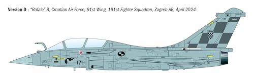 Italeri 90092 1:72 Rafale B - Modellbau, Bausatz, Standmodellbau, Basteln, Hobby, Kleben, Plastikbausatz, detailgetreu, Militär Bausatz, Molded Color