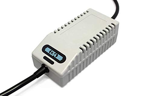 C64 PSU OLED Digital Gray EU - Fuente de alimentación de repuesto para Commodore 64, enchufe europeo