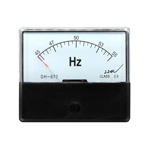 Fréquencemètre à aiguille DH-670 haute précision 45-55Hz pour réseau stable en 380V