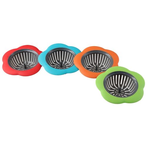 Pack de 4 coladores de silicona para fregadero de cocina 4.5'' miniatura 2