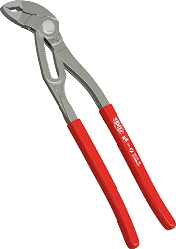 FAMEX 3282 Wasserpumpenzange mit Schnellverstellung aus deutscher Produktion - Greifzange mit Ratschensystem 240 mm