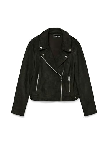 Veste en daim synthétique noir VERO MODA coupe courte et ajustée ultra douce taille XS
