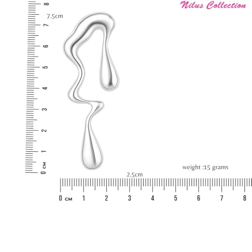 Image of Nilu's Collections Abstract Drip Design Earrings in Trendy and Modern Look | gift for her,gifts for womens & gilrls