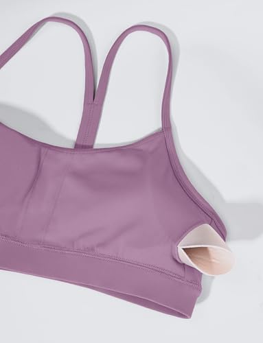 Image of BAYDI Clouduxi Y Back Sports Bra for Women - Padded Racerback Spaghetti Strap Low Impact Workout Yoga Bra, A-C Cups