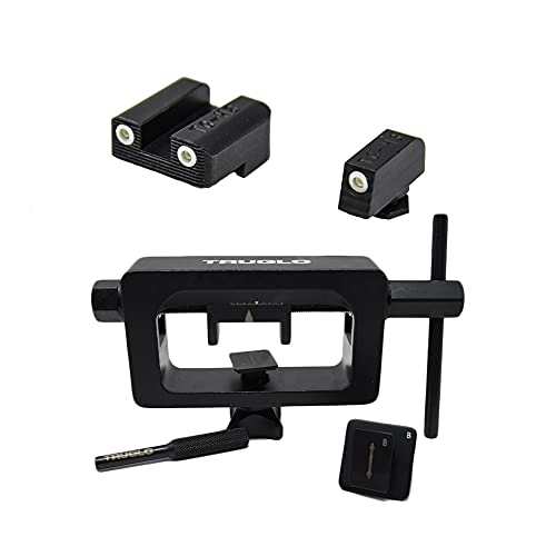 TRUGLO Tritium Green Gun Night Sight Compatible with Glock 42, 43 and Sight Installation Tool Set - Truglo