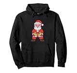 xmas buon natale santa claus babbo natale felpa con cappuccio