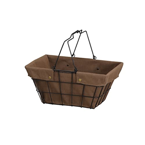 アビテ ワイヤーファブリック バスケットM ブラウン w390×d270×h180 mm FW-602-BR