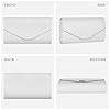 BAIGIO Pochette en cuir pour femme, sac de soirée élégant en simili cuir, sac de mariée blanc avec chaîne amovible, sac à main formel pour mariage, fête et soirée. #2