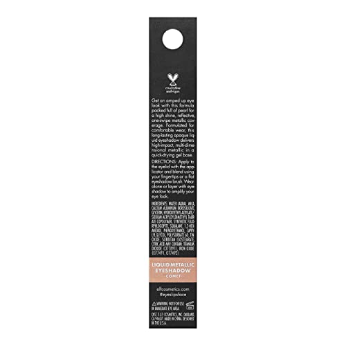 e.l.f. Liquid Metallic Eyeshadow, Quick-Drying, Long-Lasting, Gel-Based Formula For One-Swipe Pigmented Coverage, Vegan & Cruelty-Free, Comet - image 4