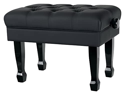 Classic Cantabile Banc de Piano modèle W Noir Brillant