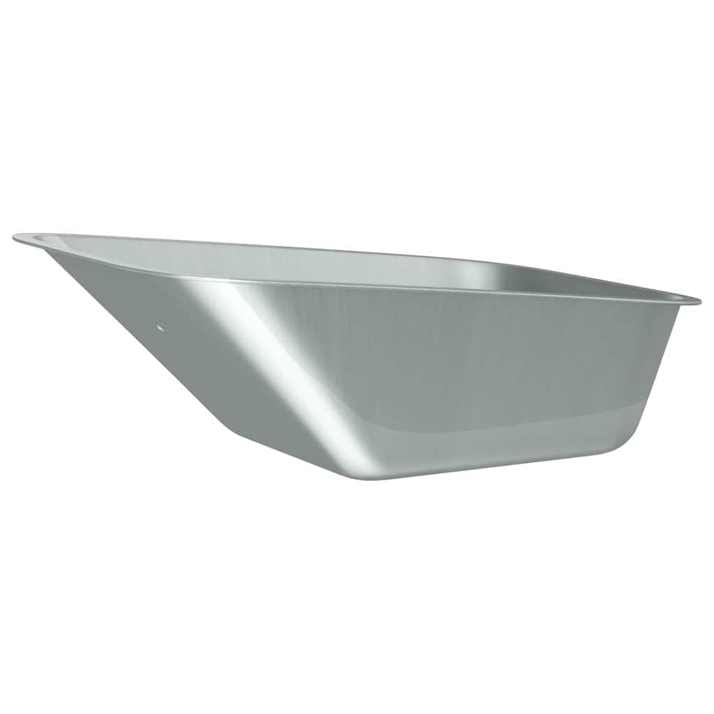 Schubkarren Ersatzschaufel aus robustem Stahl 88 x 60 x 32 cm, Universelle Schubkarrenmulde für Gartenarbeit und Transport, Silber