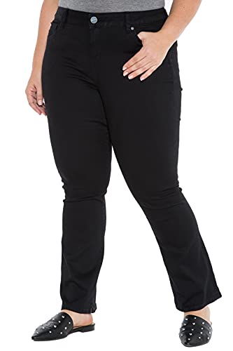 Slink - Premium Women's Plus Size Stretch High Rise Bootcut Jeans (Black)2