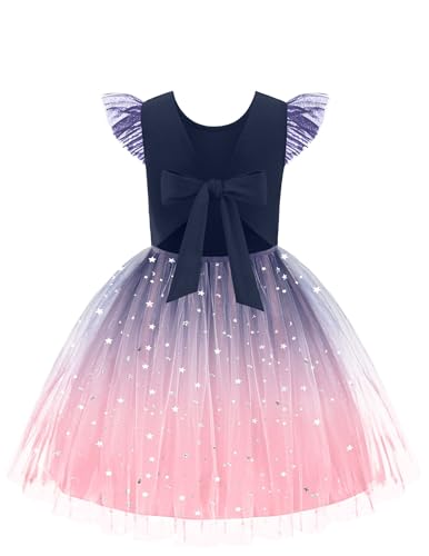 Arshiner Toddler Tutu Dress Little Girls Summer Tulle Backless Party Birthday Cotton Dresses 2-6Y