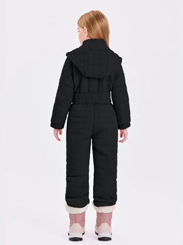 Image of Haloumoning Kid Snowsuit Girls Hooded Waterproof Insulated Ski Suit