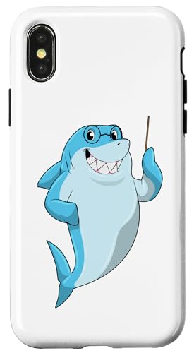 鮫 先生 指示棒 学校 スマホケース iPhone X/XS 用