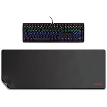CHERRY MX 3.0S لوحة مفاتيح ميكانيكية MX مفاتيح صامتة حمراء للألعاب والمكتب مجمعة مع حصيرة مكتب XXL متميزة.