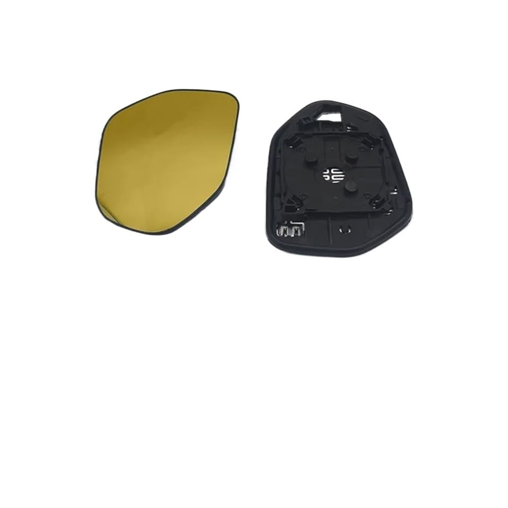 Cristal de espejo retrovisor lateral con lente dorada visión gran angular para Prius 7