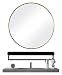 Miroirs muraux décoratifs, Miroir de Maquillage avec étagère, Miroir Mural avec Cadre en Aluminium, Solide et Robuste, Miroir Mural, Salle de Bain, entrée, Salle à Manger et Salon, Miroir de Salle de