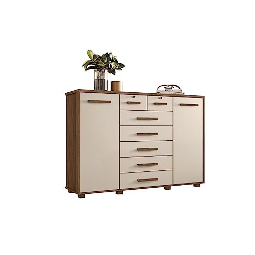 Cômoda 2 Portas 7 Gavetas Fontana Albatroz Móveis