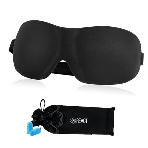 Sleep Mask - 100% Blackout Mask for Sleeping - Ultra Thin Blindfold- for Side Sleeper - Travel kit - Light Blocking 3D Eye mask for Men and Women
