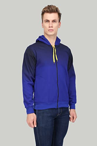 Image of AHHAAAA Men's Cotton Blend Full Sleeve Hooded Sweatshirt Hoodie 151A