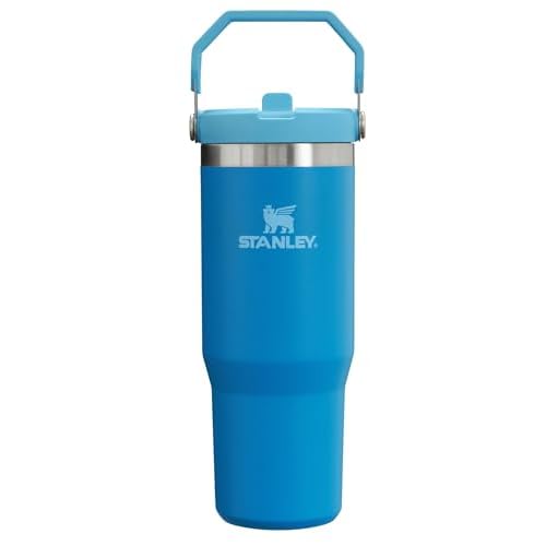 Stanley IceFlow Stainless Steel Tumbler – Vacuum Insulated Water Bottle for Home, Office or Car Reusable Cup with Straw Leak Resistant Flip Cold for 12 Hours or Iced for 2 Days, Azure, 30 OZ / 0.89 L