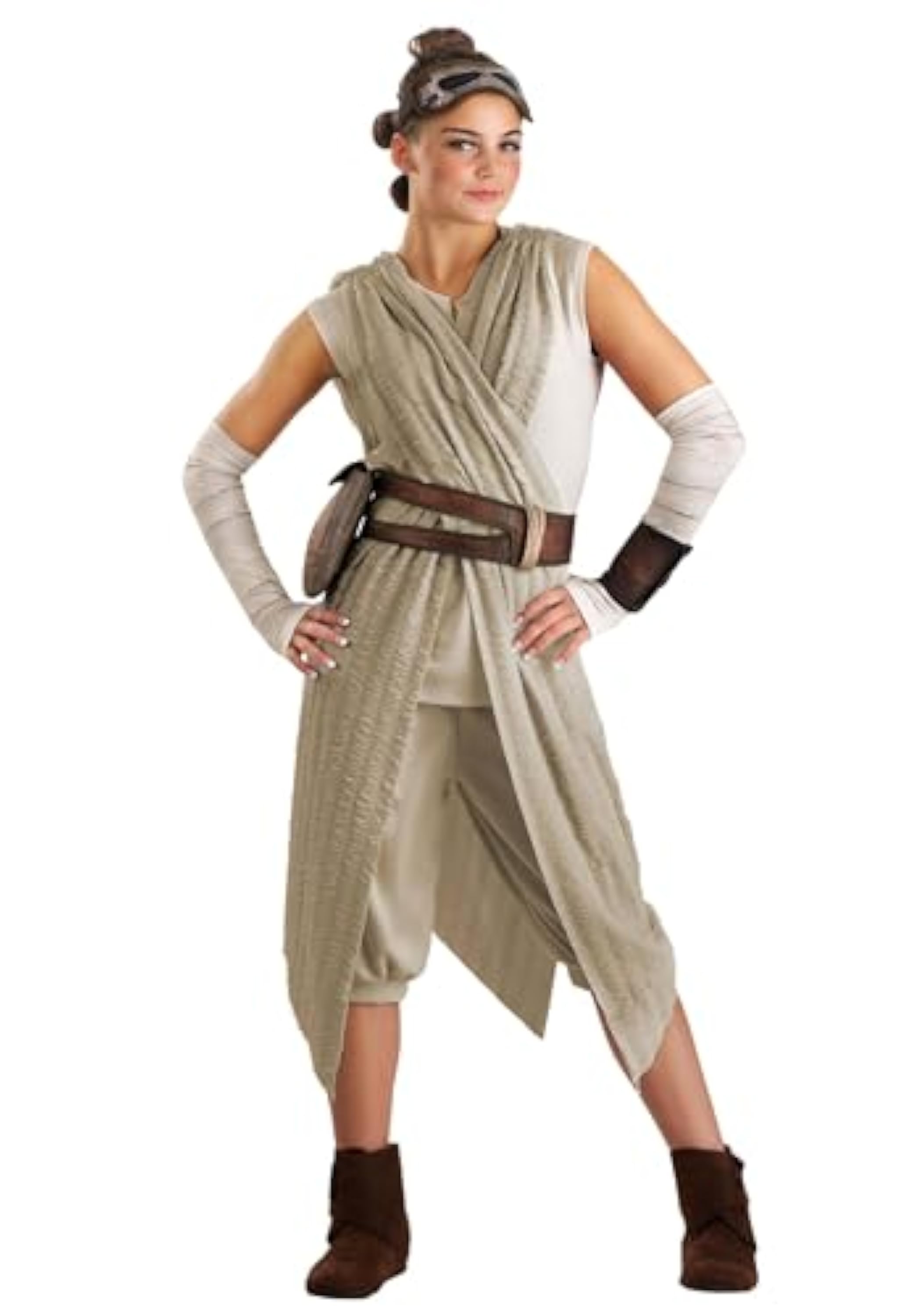 Jazwares - Disfraz de Star Wars The Force Awakens Rey para mujer, disfraz oficial de Star Wars, Multi, M