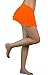Afibi Women Sexy Pleated Mini Skirt Solid Ruffle Lingerie Skirts (Large, Orange)
