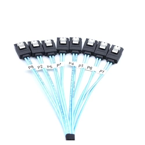 8 Pcs Sata 3.0 to Sata 3.0 Cable S/AS 7Pin 6Gbps Data Cord 0.5m miniatura 3