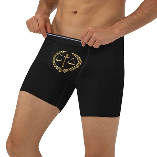 Lawyer Scales Of Justice Men'S Breathable Underwear Boxer Briefs With Lightwight Wasitband,3
