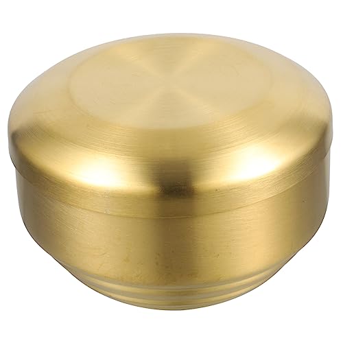 MOLUCKFU Bol à Riz Coréen En Acier Inoxydable 12 Cm Double Paroi Avec Couvercle, Bol Multifonction Isolant Pour Soupe Et Riz, Léger Et Facile à Nettoyer, Cuisine Maison