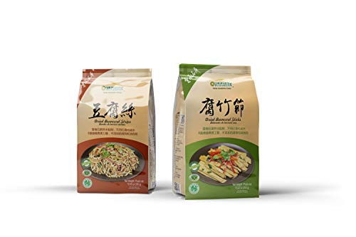 ONTRUE Dried Beancurd Strips, Asian Tofu, Soybean Noodle, Satisfied For Vegan, Good Source Of Protein, Non-Gmo, No Extra Adding, 10.58 Oz