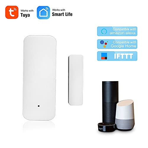 lifcasual Sensor de porta WIFI Tuya APP Controle da janela de abertura da porta Sensor de alarme de