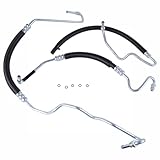 Slakerbe 365453 358980 3401941 Power Steering Hose, Power Steering Pressure Line Hose Assembly Compatible with C*h*evrolet for Silverado for G*MC for Sierra 2500HD 3500 2001-2006