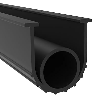 BOWSEN Garage Door Seals Bottom Weatherproof Weatherstrip Rubber Replacement Black 1/4 Inch T-End,16ft Long