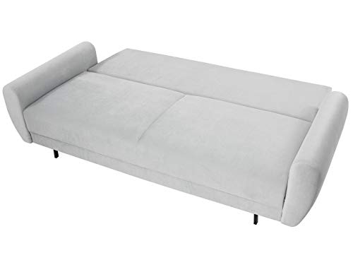 Mirjan24 Schlafsofa Silvia, 3 Sitzer Sofa mit Schlaffunktion und Bettkasten neues Modell Farbauswahl Bettsofa Couch Schlafsofa Couchgarnitur Polstersofa Top-Qualität (Kronos 02) – Bild 5