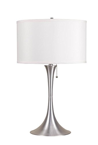 70% Off Discount Major-Q 6272T LED 27" H Modern Brushed Steel Base Table Lamp with White Fabric Shade and LED Light Bulb 70% Off Discount Major-Q 6272T LED 27" H Modern Brushed Steel Base Table Lamp with White Fabric Shade and LED Light Bulb