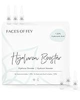Hyaluron Booster FACES OF FEY - Derma roller Ampullen – 1,25% Hyaluronsäure - 4Fach Hyaluron-Booster– 30 Premium Glasampullen