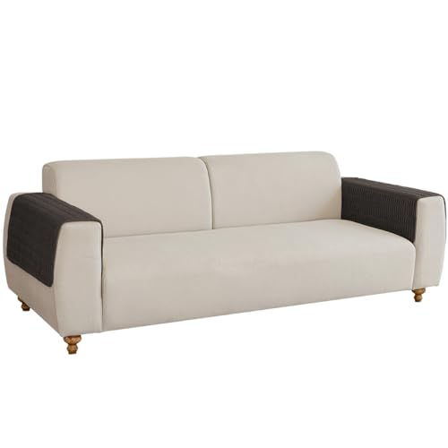 Muamar Couch Arm Covers Chair Arm Covers, Non Slip Sofa Arm Covers, Armrest Covers for Sofa, Furniture Covers Couch Protector 1pc(30x30inch, Coffee)