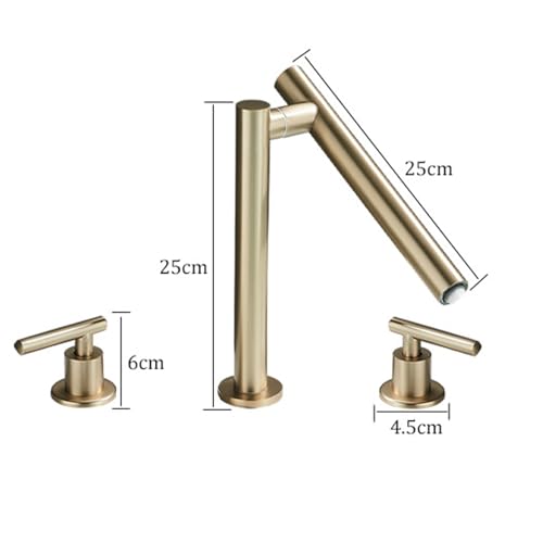 Robinets de salle de bain pour lavabo mitigeur baignoire-douche central 3 trous
