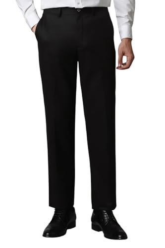 Image of Louis Philippe Men's Regular Fit Mid Rise Pants