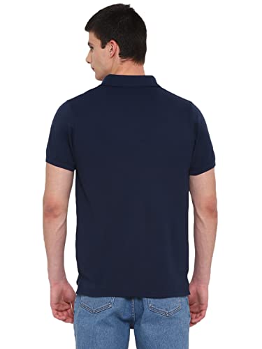 Image of Deniklo Cotton Blend Solid Plain-Regular Fit | Half Sleeves Polo Neck T-Shirts for Men (Available in Plus Size)