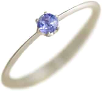 Amazon | 12月の誕生石 タンザナイト(3mm) 一石 リング(指輪) 【K18