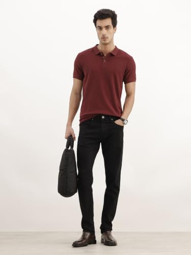 Image of WROGN Men's Cotton Blend Jeans | Solid | Slim Fit