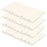 【Diseño】 El diseño estándar de 6 orificios es una combinación perfecta para el cuaderno de hojas sueltas A6 de 6 orificios, que le permite ingresar y sacar papel fácilmente.