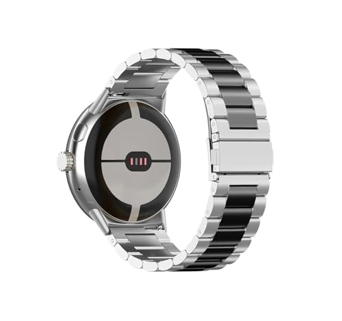 [LOKLNEYK] �X�e�����X���^���o���h�ɓK������Google Pixel Watch 2(Silver Black)