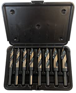 KnKut 8 Piece Step Point 1/2" Reduced Shank Drill Bit Set