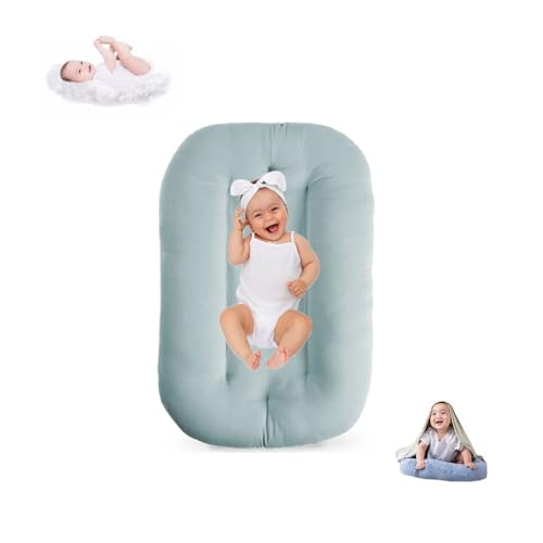 Image of Lucakuins Baby Lounger for Infants 0-12 Months, Bionic Design Baby Lounger Soft Organic Cotton Breathable Lounger, Newborn Babies Essentials Gifts