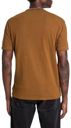 John Varvatos Men's Miles V-Neck Tee, Sienna Brown4